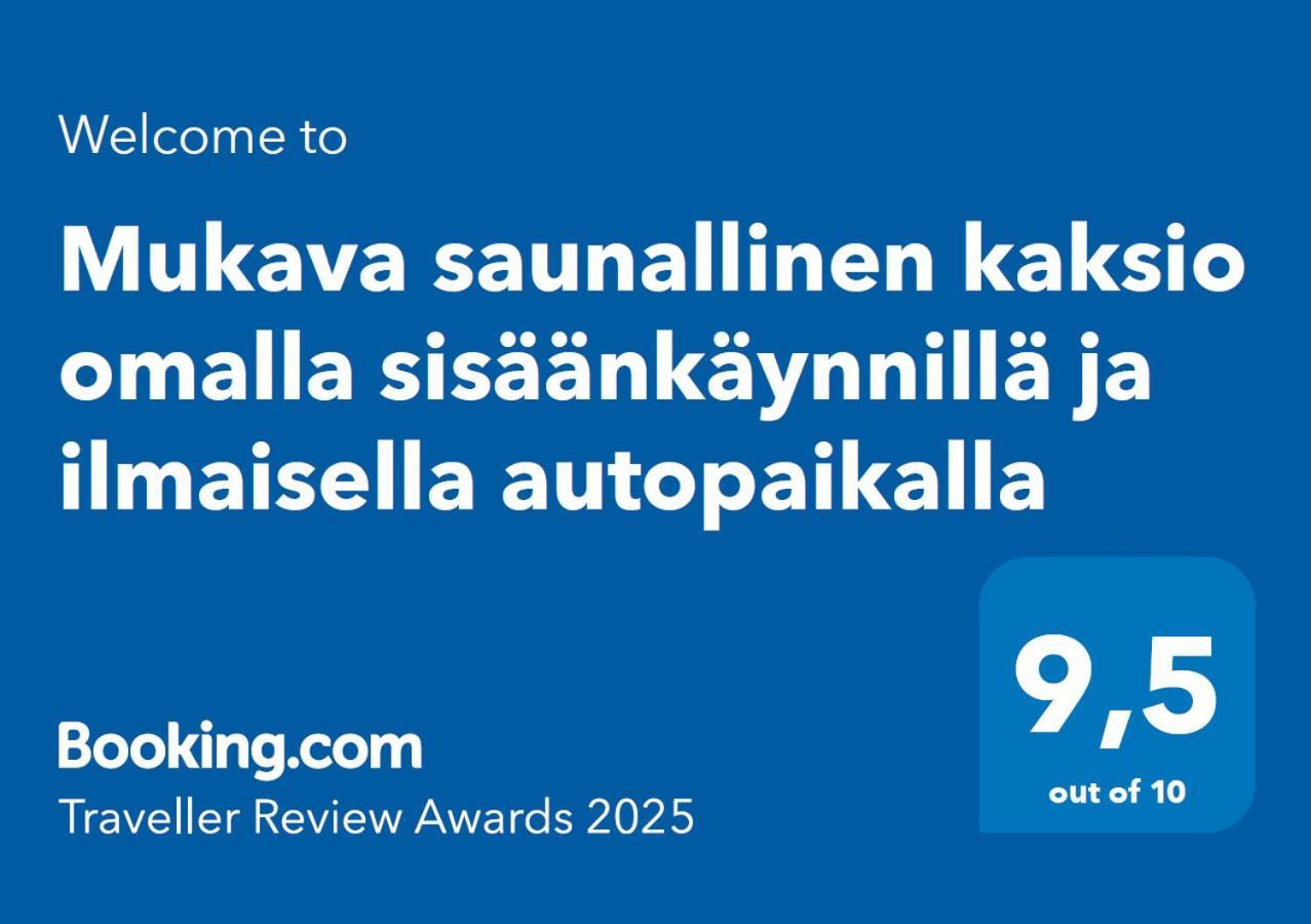 Mukava Saunallinen Kaksio Omalla Sisaeaenkaeynnillae Ja Ilmaisella Autopaikalla Kuopio Exteriör bild